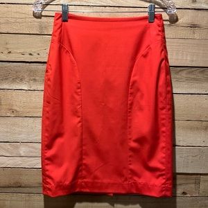Banana Republic Red Orange Pencil Skirt size 0